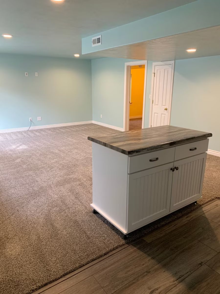 Finished basement project photo 139