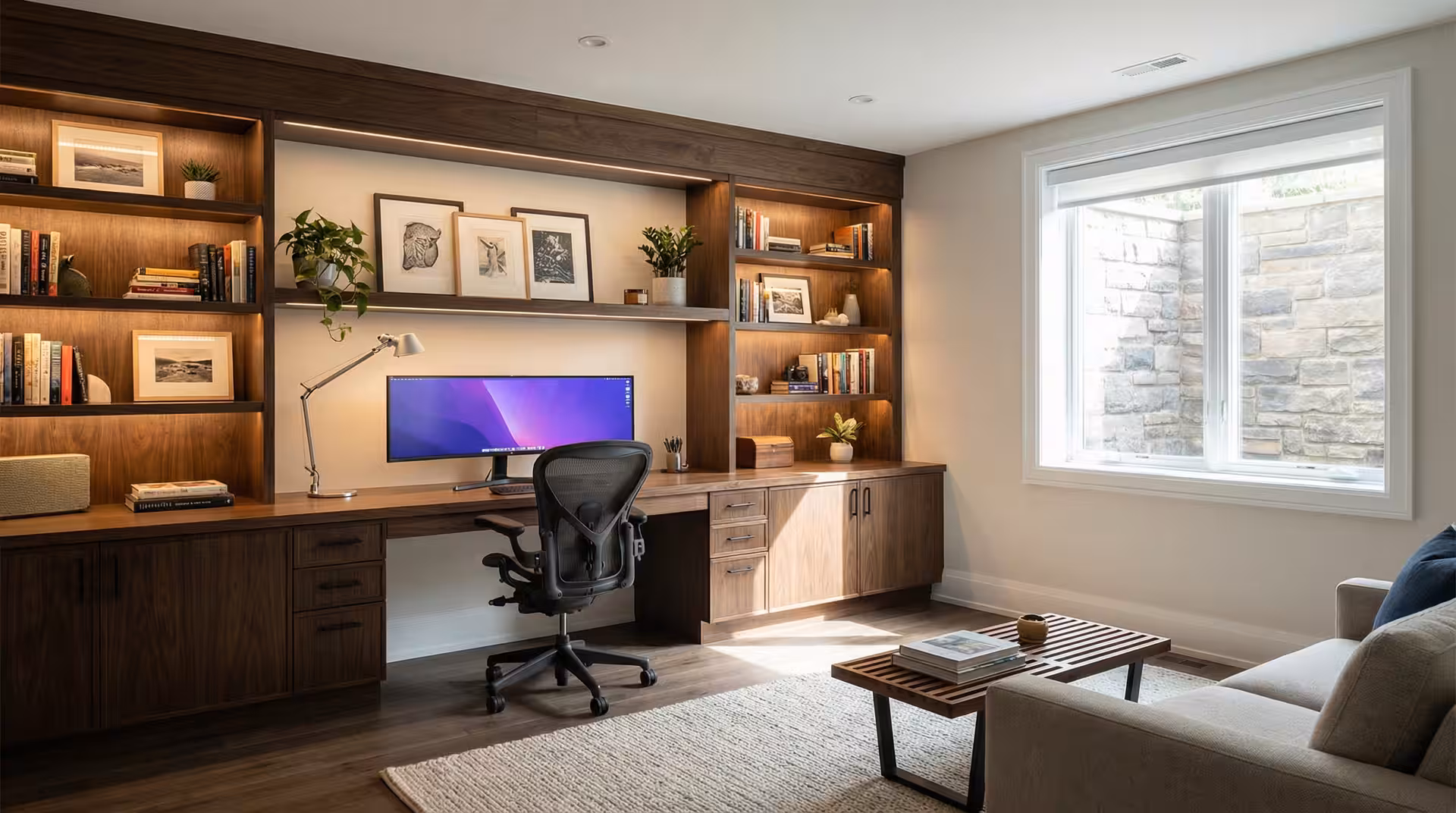 Basement Home Offices in a finished Utah basement